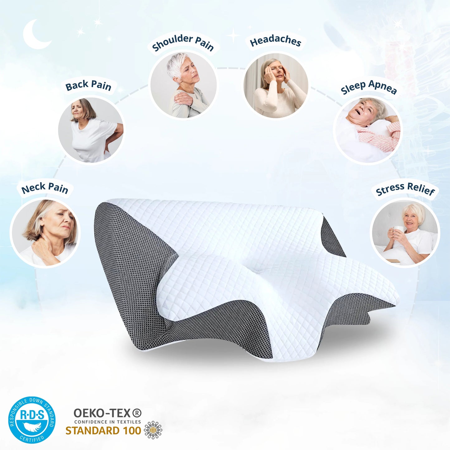ERGONOMIC RELIEF PILLOW